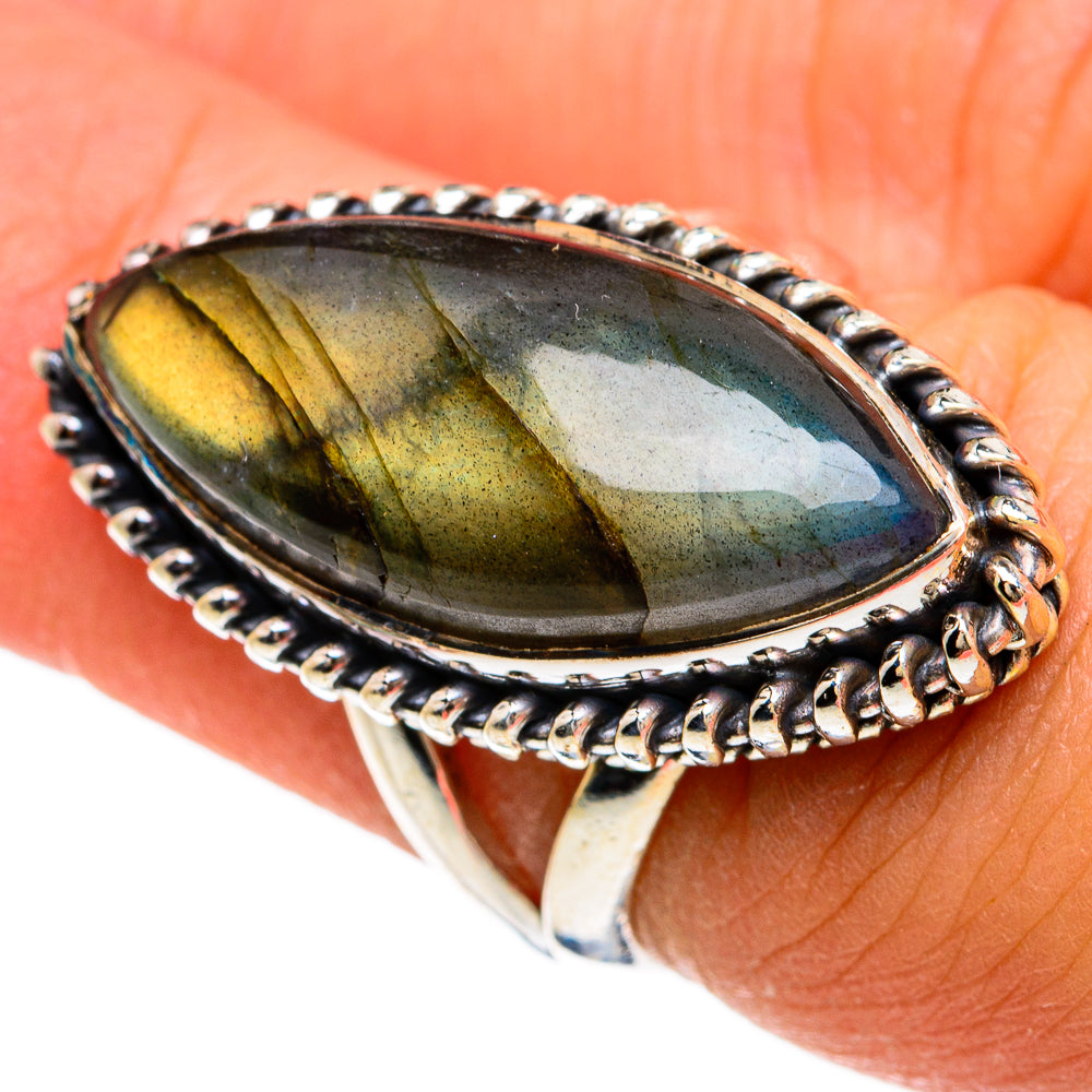 Labradorite Rings handcrafted by Ana Silver Co - RING81673