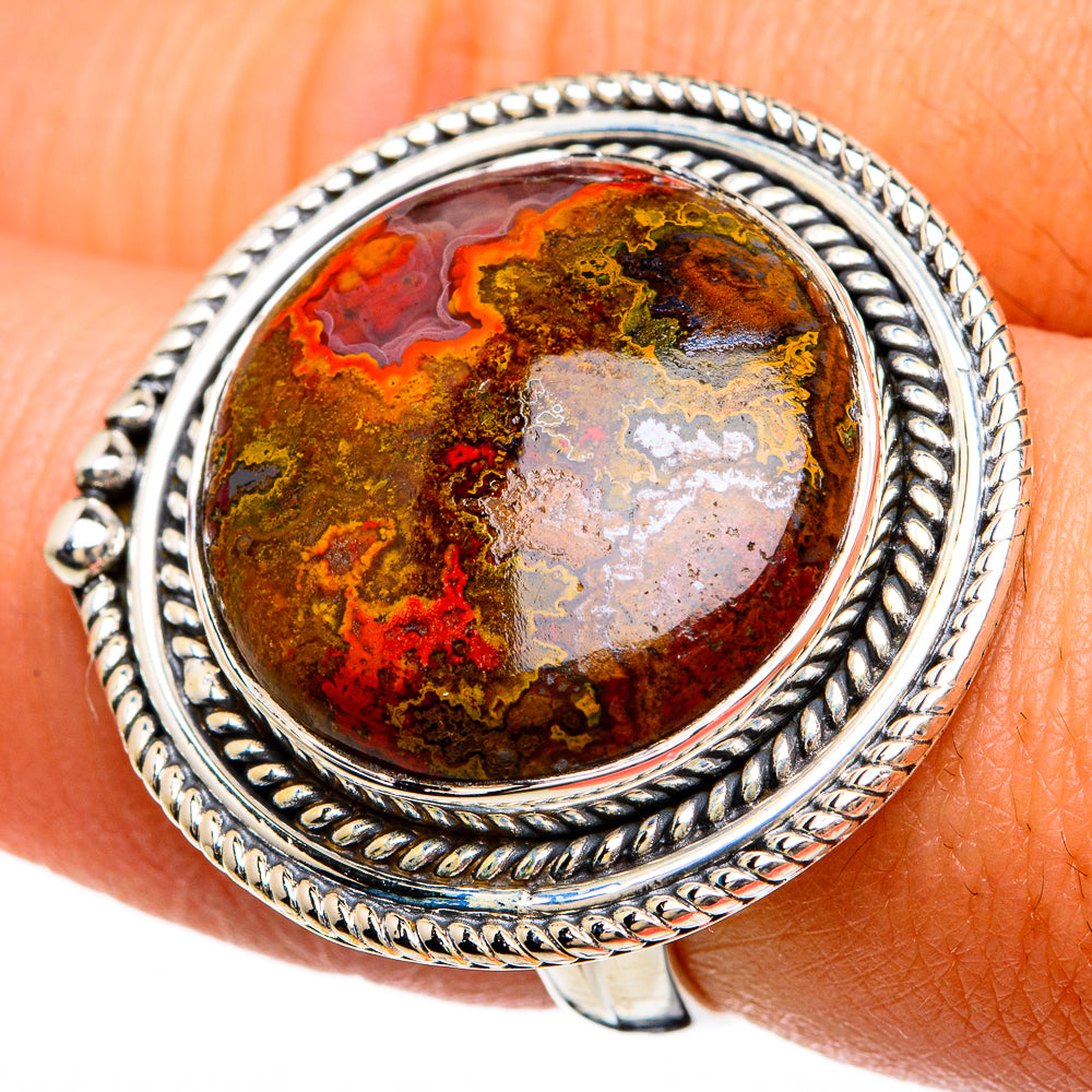 Moroccan Agate Rings handcrafted by Ana Silver Co - RING81675