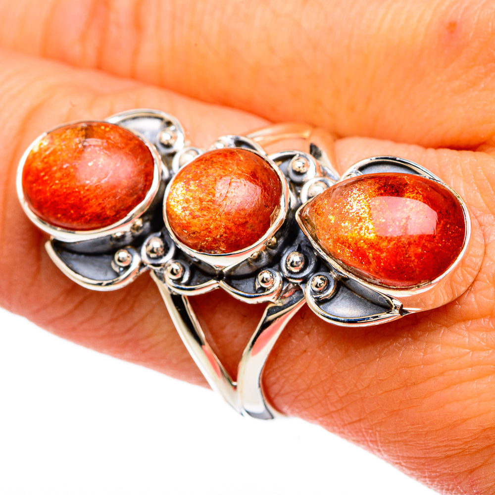 Sunstone Rings handcrafted by Ana Silver Co - RING81677