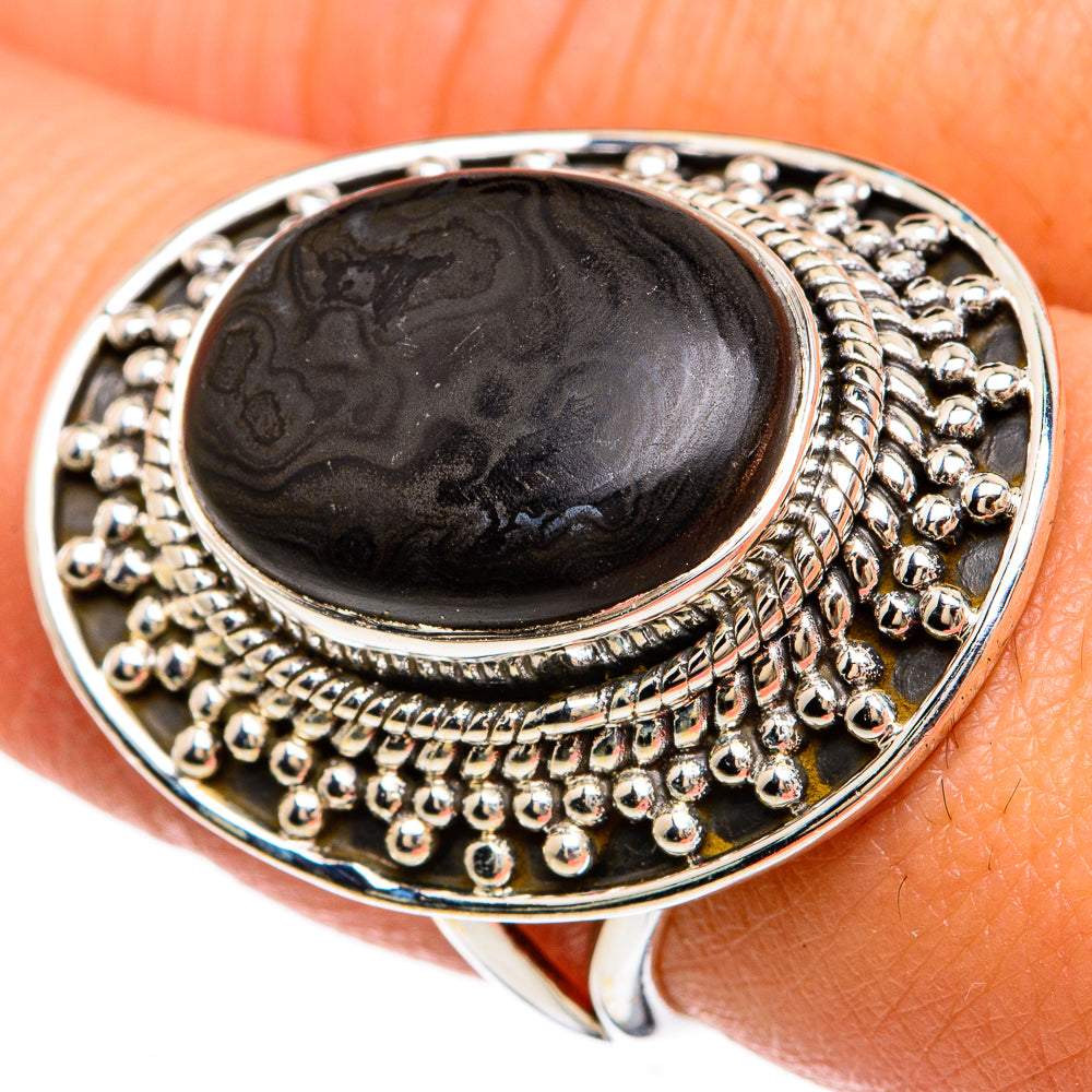 Psilomelane Rings handcrafted by Ana Silver Co - RING81687