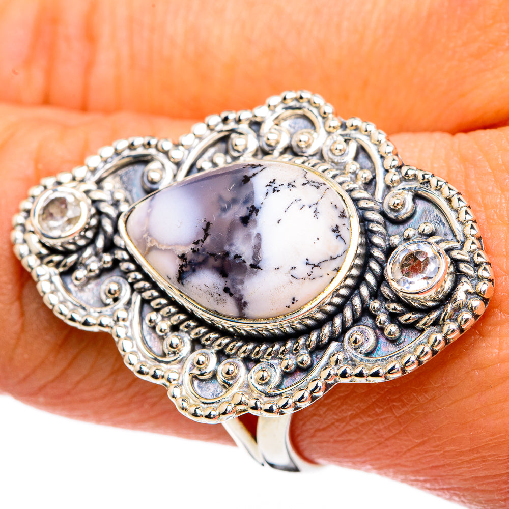 Dendritic Opal Rings handcrafted by Ana Silver Co - RING81688