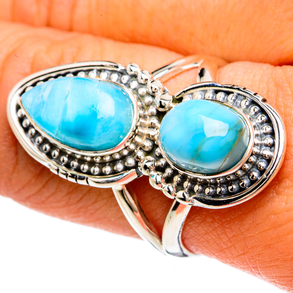Larimar Rings handcrafted by Ana Silver Co - RING81702