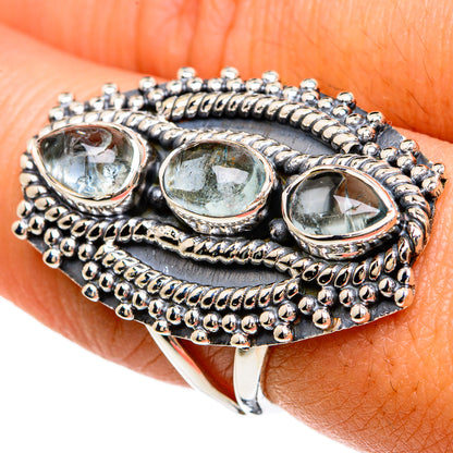 Rainbow Moonstone Rings handcrafted by Ana Silver Co - RING81703
