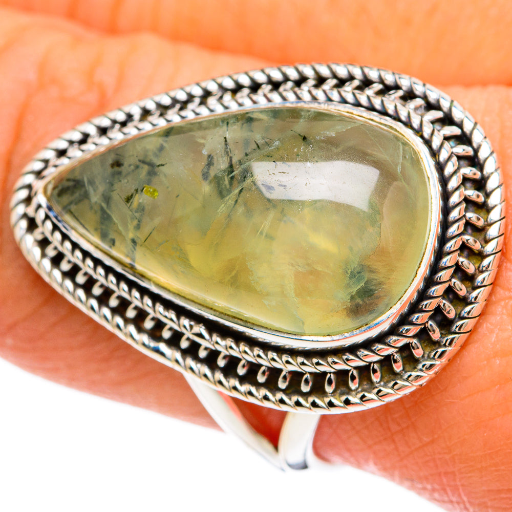 Prehnite Rings handcrafted by Ana Silver Co - RING81707