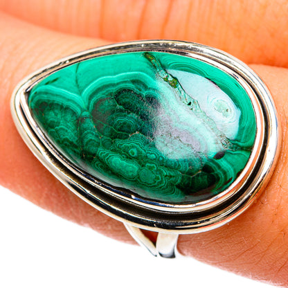 Malachite Rings handcrafted by Ana Silver Co - RING81708