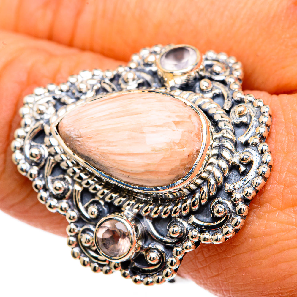 Scolecite Rings handcrafted by Ana Silver Co - RING81715