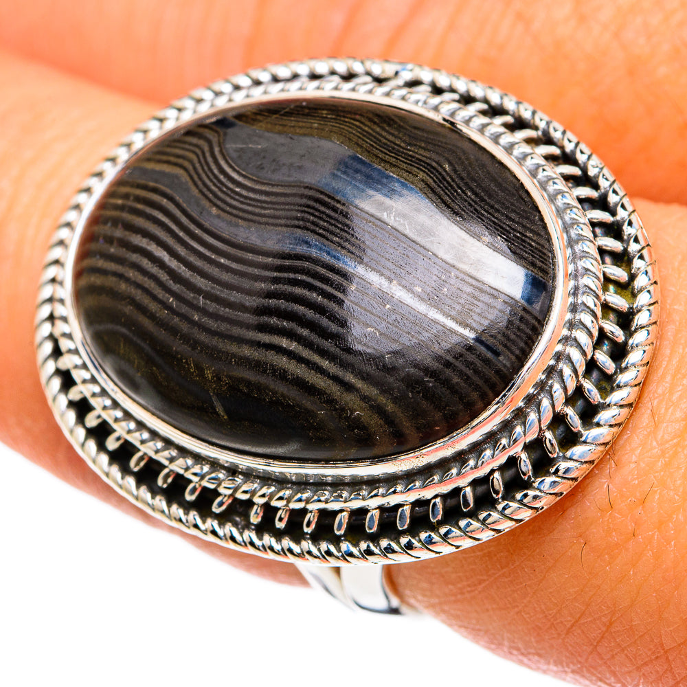 Psilomelane Rings handcrafted by Ana Silver Co - RING81724