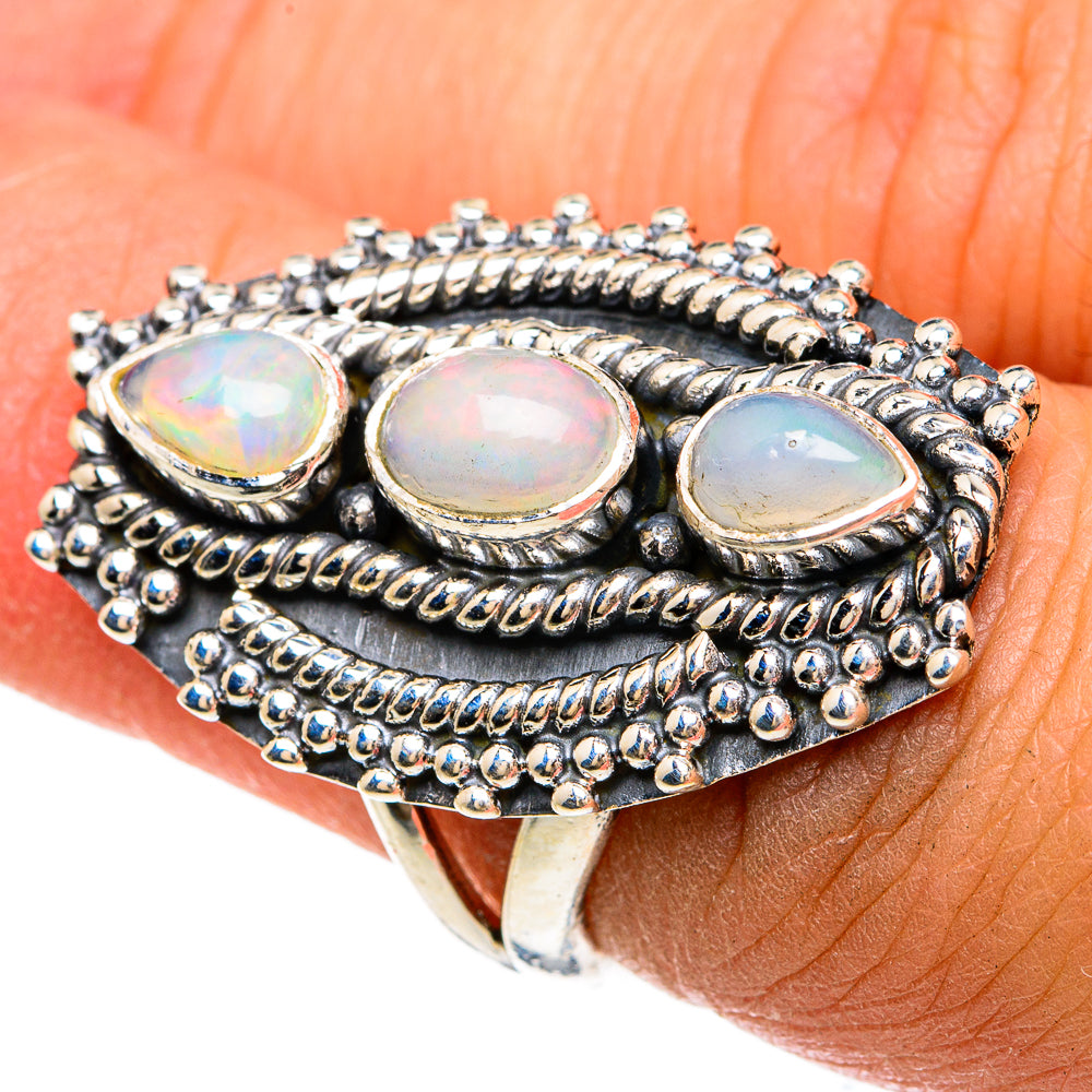 Ethiopian Opal Rings handcrafted by Ana Silver Co - RING81732
