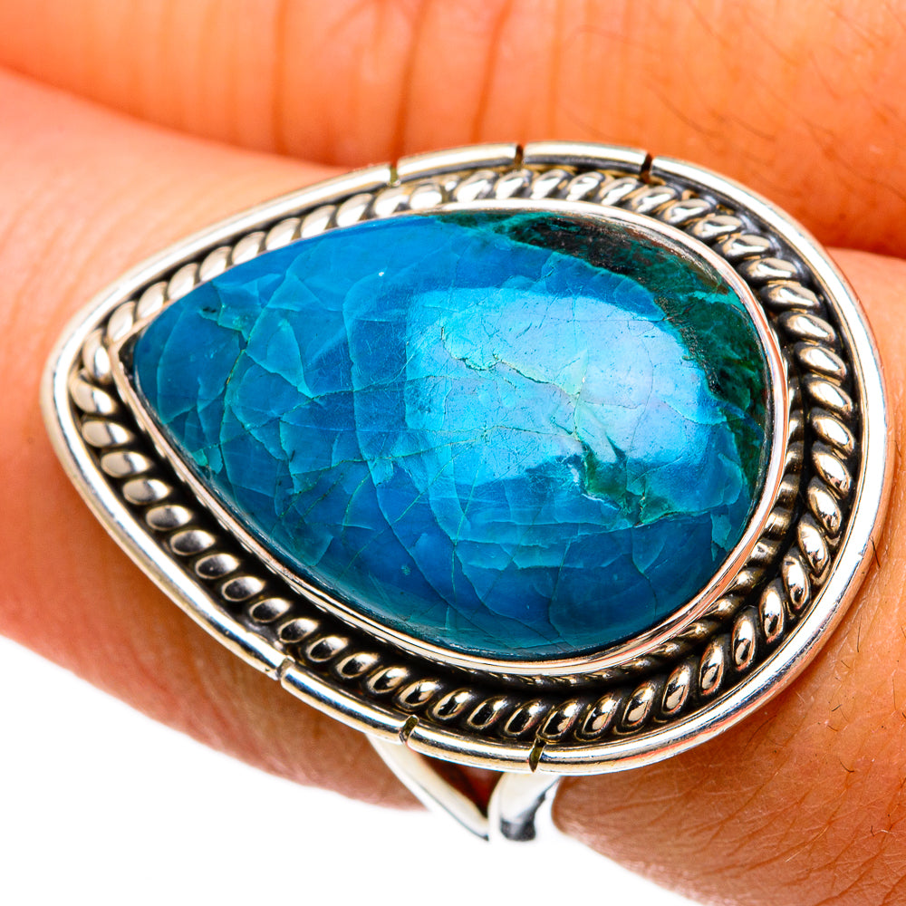 Chrysocolla Rings handcrafted by Ana Silver Co - RING81738