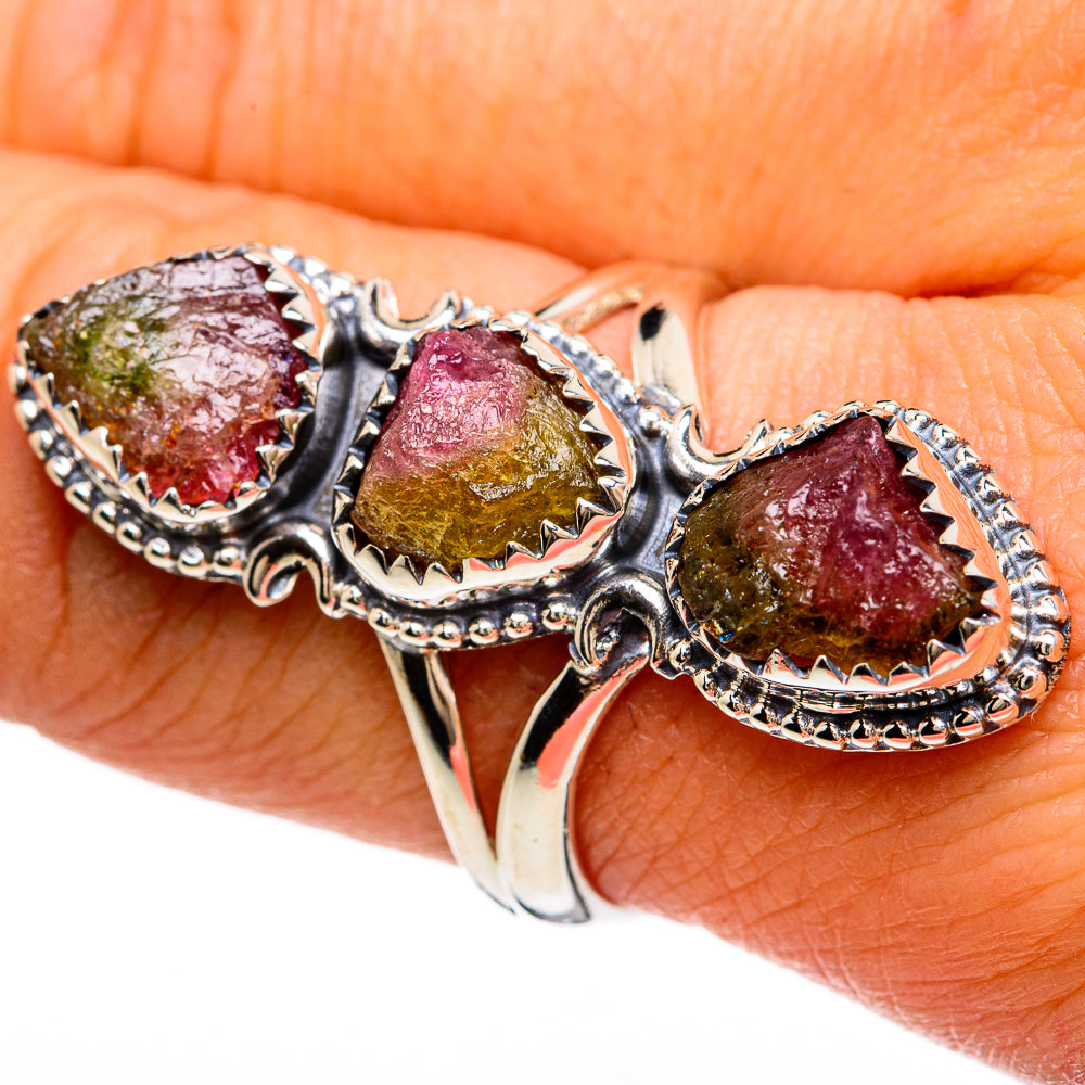 Watermelon Tourmaline Rings handcrafted by Ana Silver Co - RING81750
