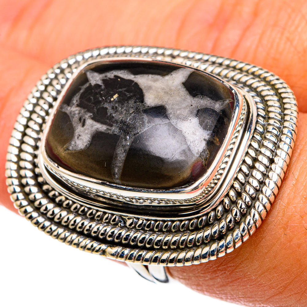 Septarian Geode Rings handcrafted by Ana Silver Co - RING81756