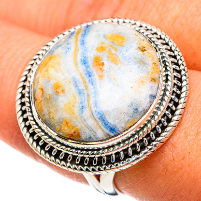 Blue Scheelite Rings handcrafted by Ana Silver Co - RING81761