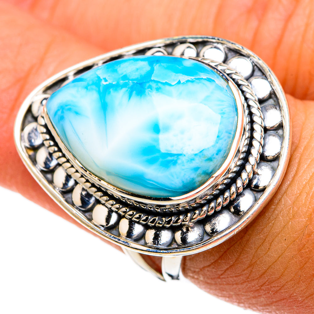Larimar Rings handcrafted by Ana Silver Co - RING81762