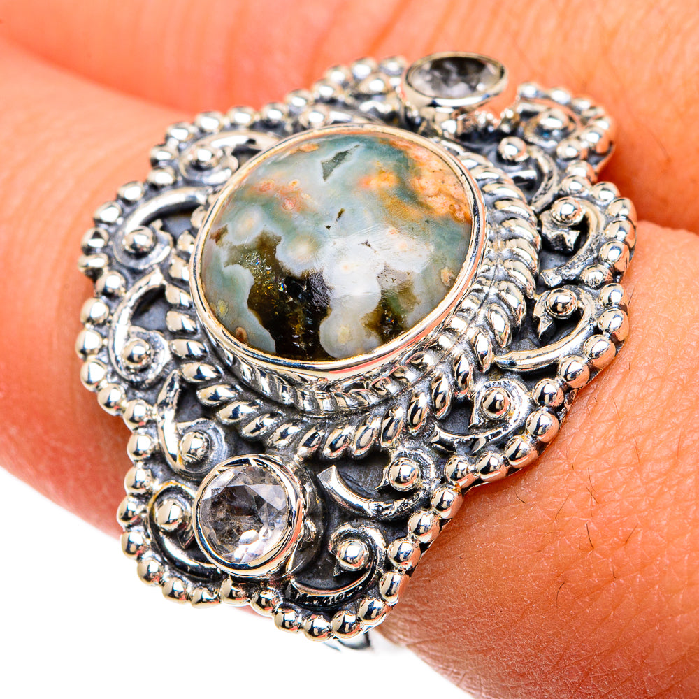 Ocean Jasper Rings handcrafted by Ana Silver Co - RING81767