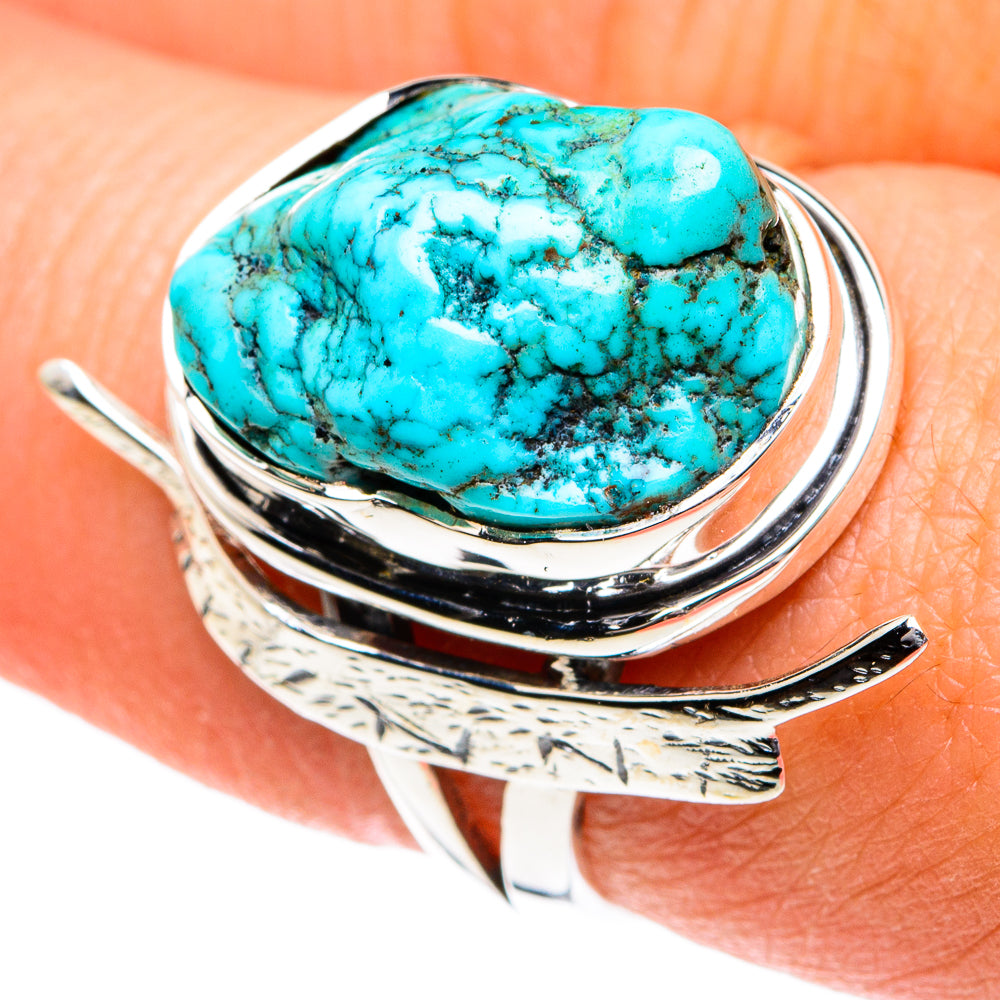 Tibetan Turquoise Rings handcrafted by Ana Silver Co - RING81770