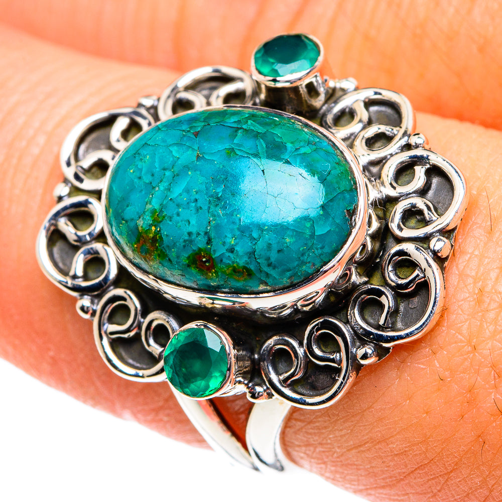 Chrysocolla Rings handcrafted by Ana Silver Co - RING81774