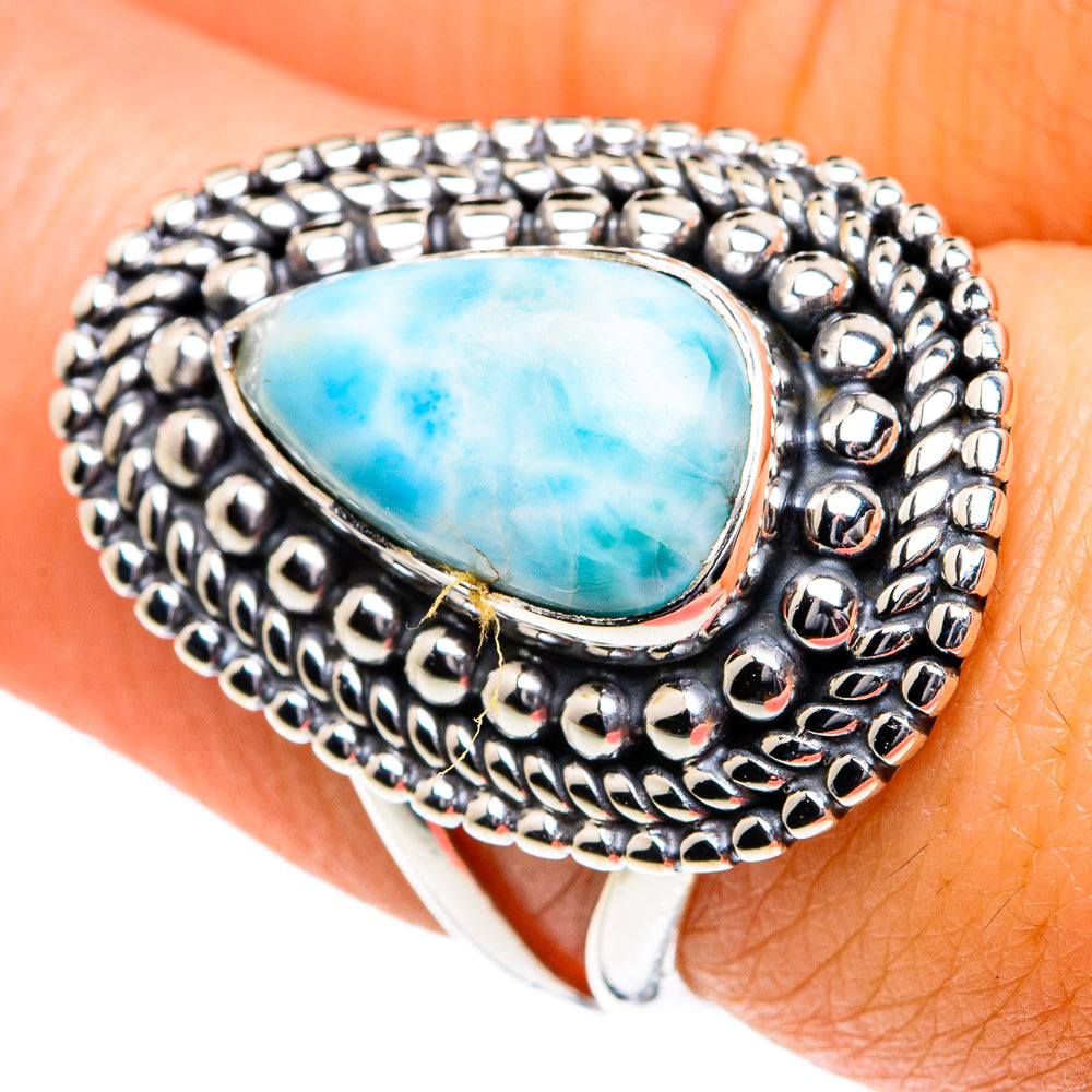 Larimar Rings handcrafted by Ana Silver Co - RING81775