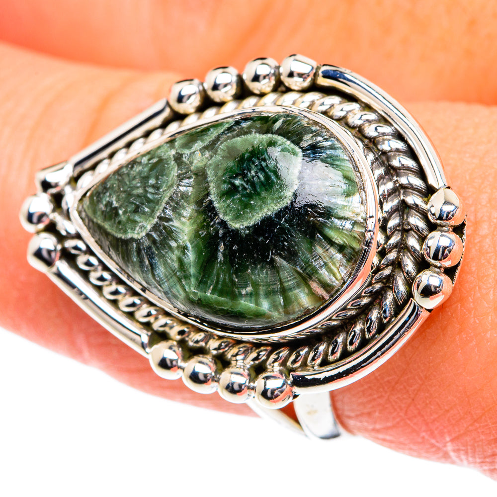 Seraphinite Rings handcrafted by Ana Silver Co - RING81779