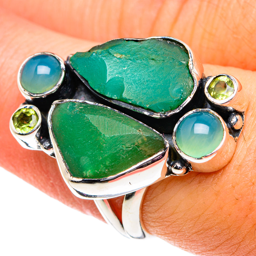 Chrysoprase Rings handcrafted by Ana Silver Co - RING81780