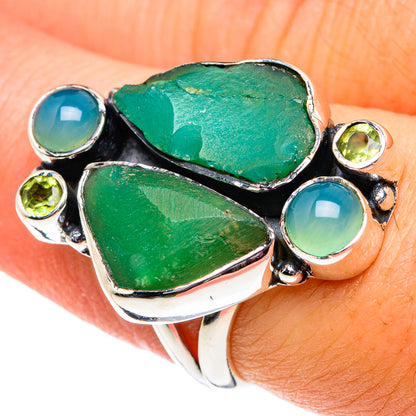 Chrysoprase Rings handcrafted by Ana Silver Co - RING81780