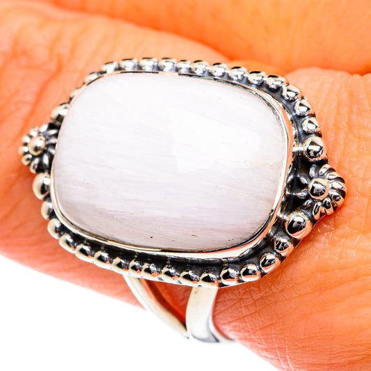 White Scolecite Rings handcrafted by Ana Silver Co - RING81795