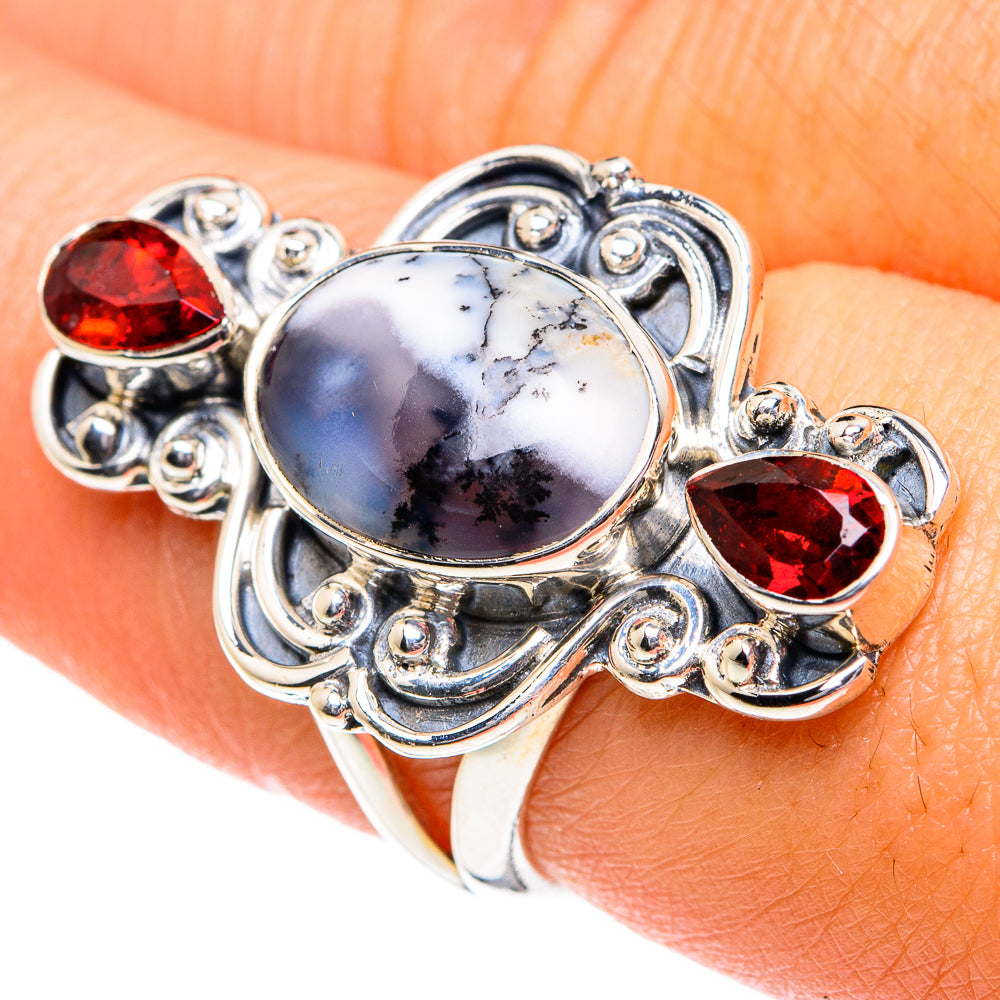 Dendritic Opal Rings handcrafted by Ana Silver Co - RING81797
