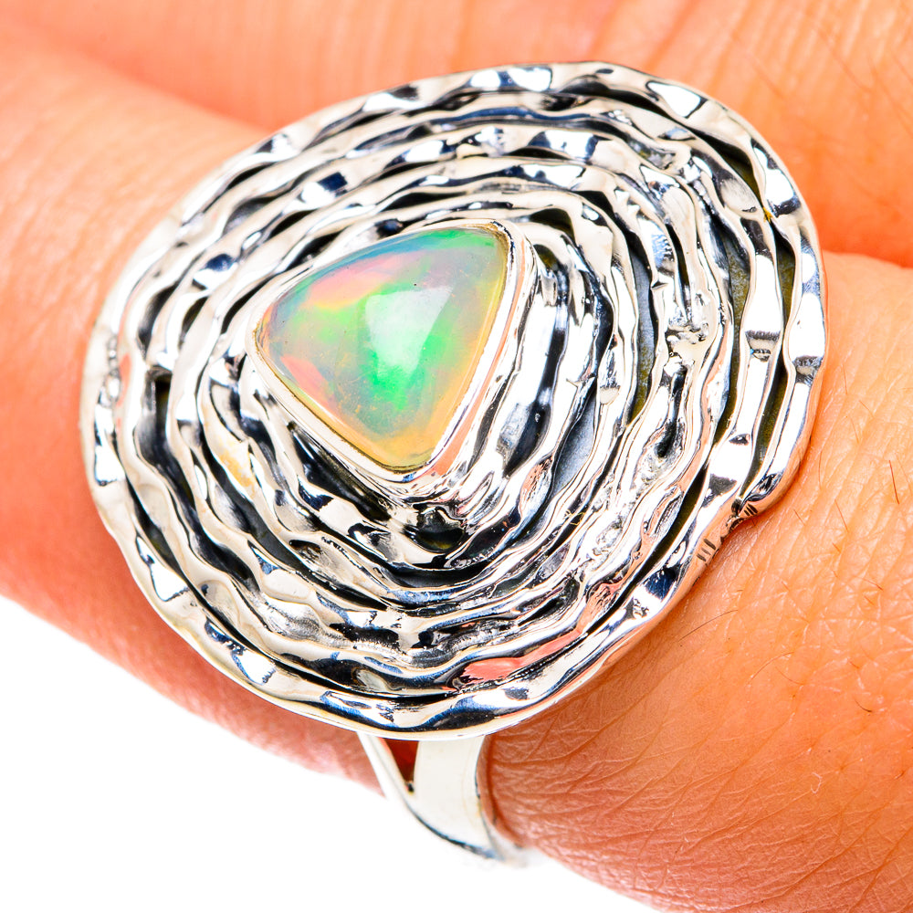 Ethiopian Opal Rings handcrafted by Ana Silver Co - RING81802