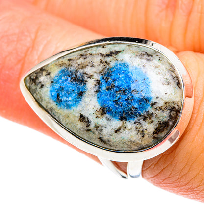 K2 Blue Azurite Rings handcrafted by Ana Silver Co - RING81807