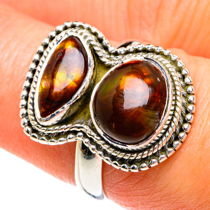 Mexican Fire Agate Rings handcrafted by Ana Silver Co - RING81819