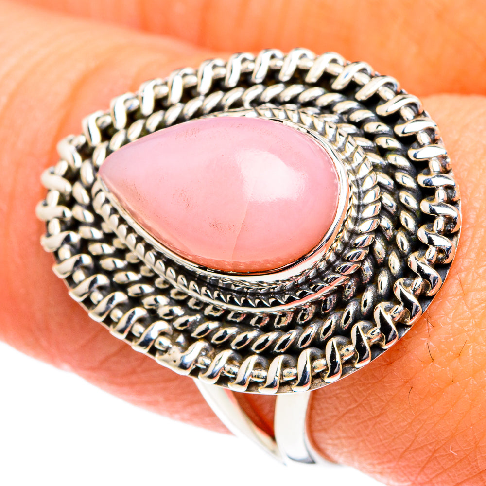 Pink Opal Rings handcrafted by Ana Silver Co - RING81826