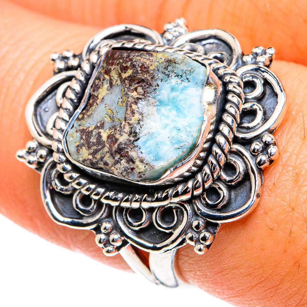 Larimar Rings handcrafted by Ana Silver Co - RING81841