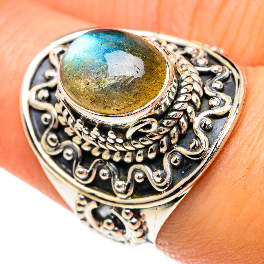 Labradorite Rings handcrafted by Ana Silver Co - RING81847