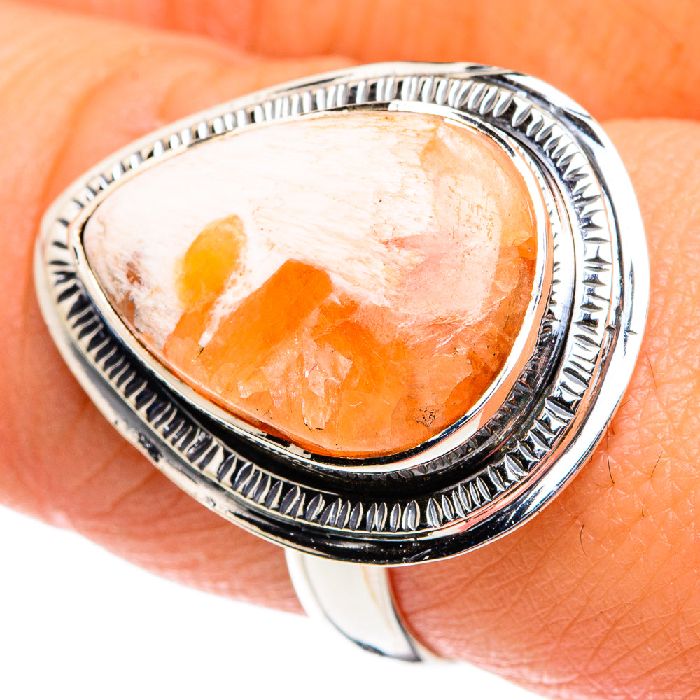 Scolecite Rings handcrafted by Ana Silver Co - RING81858