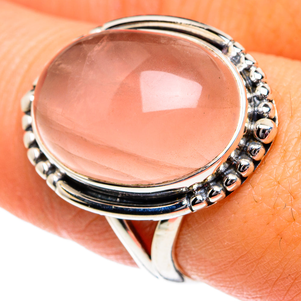 Rose Quartz Rings handcrafted by Ana Silver Co - RING81861