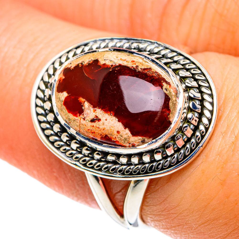 Mexican Fire Opal Rings handcrafted by Ana Silver Co - RING81875
