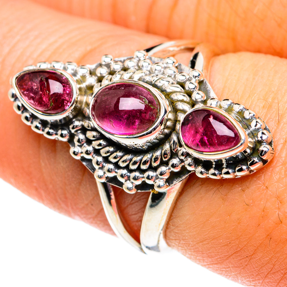 Pink Tourmaline Rings handcrafted by Ana Silver Co - RING81897