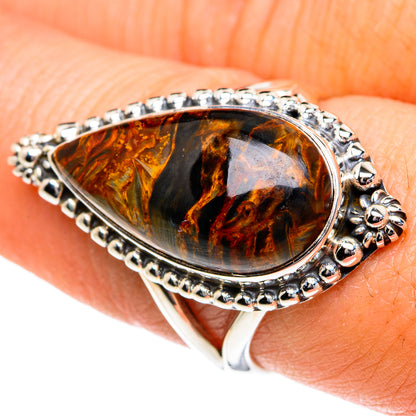 Golden Pietersite Rings handcrafted by Ana Silver Co - RING81904