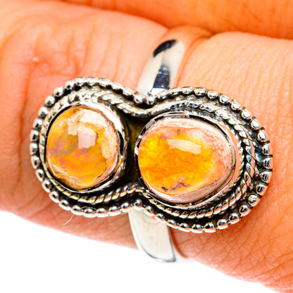 Mexican Fire Opal Rings handcrafted by Ana Silver Co - RING81909