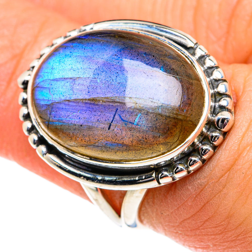 Labradorite Rings handcrafted by Ana Silver Co - RING81911