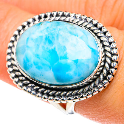 Larimar Rings handcrafted by Ana Silver Co - RING81912