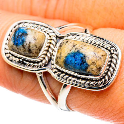 K2 Blue Azurite Rings handcrafted by Ana Silver Co - RING81918