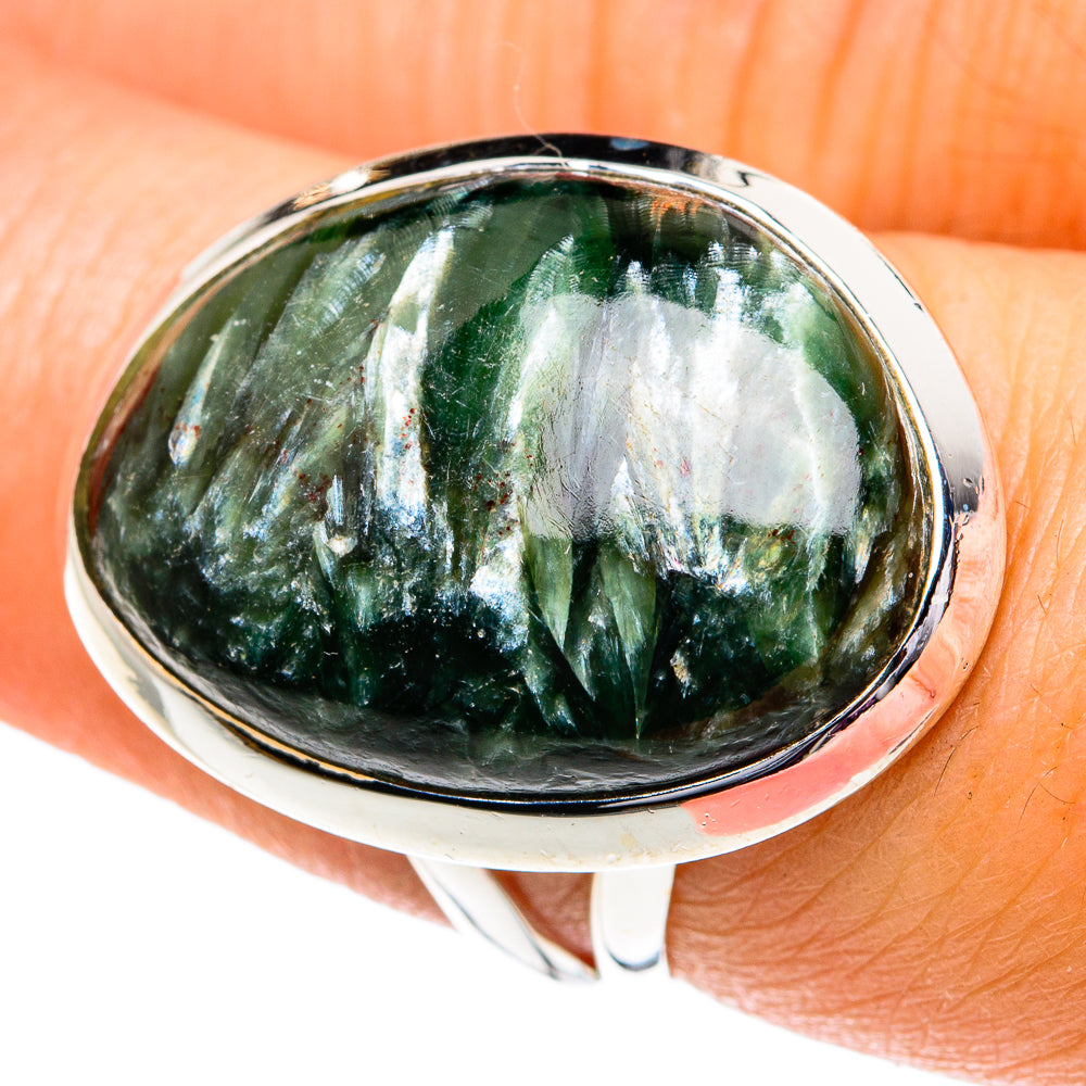 Seraphinite Rings handcrafted by Ana Silver Co - RING81922