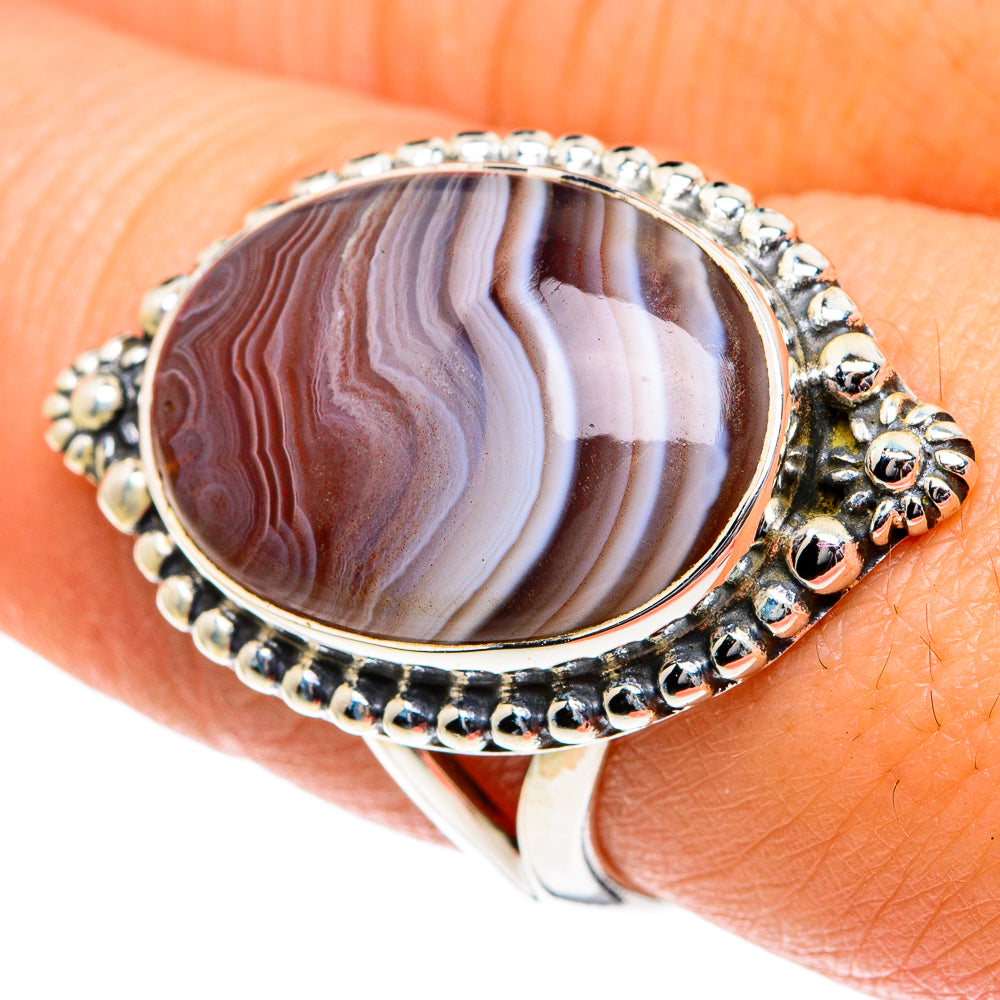 Botswana Agate Rings handcrafted by Ana Silver Co - RING81927