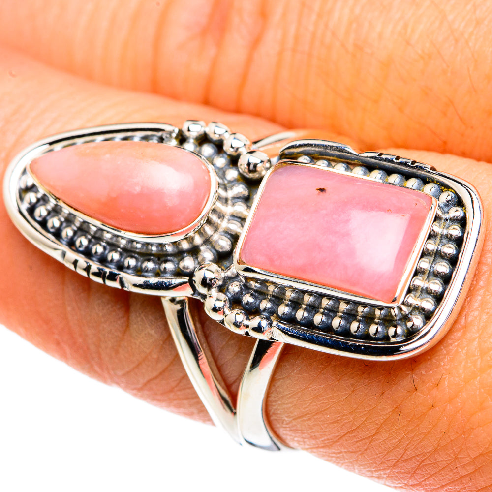 Pink Opal Rings handcrafted by Ana Silver Co - RING81929