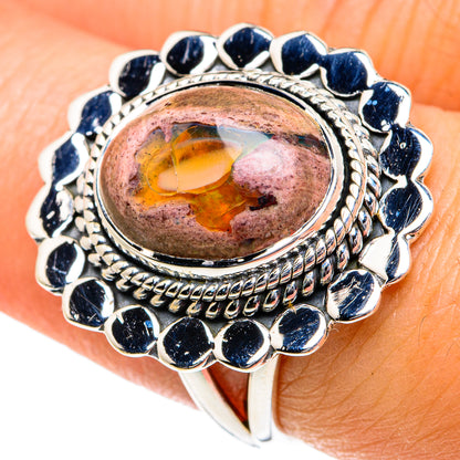 Mexican Fire Opal Rings handcrafted by Ana Silver Co - RING81940