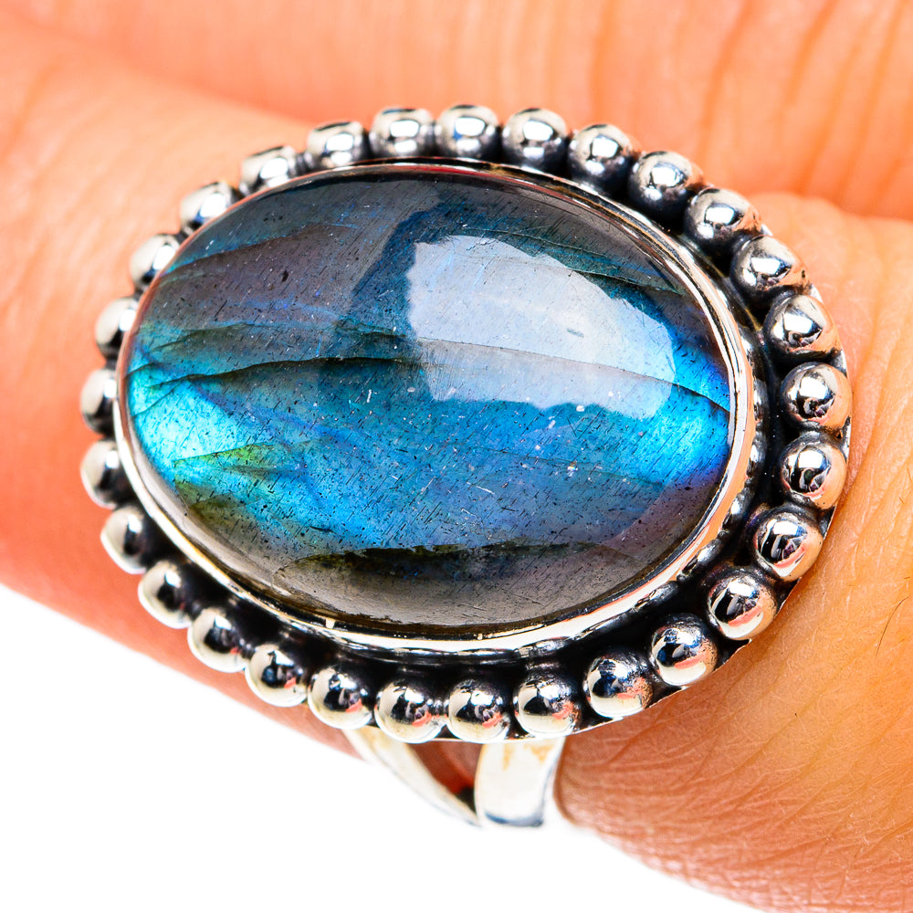 Labradorite Rings handcrafted by Ana Silver Co - RING81943