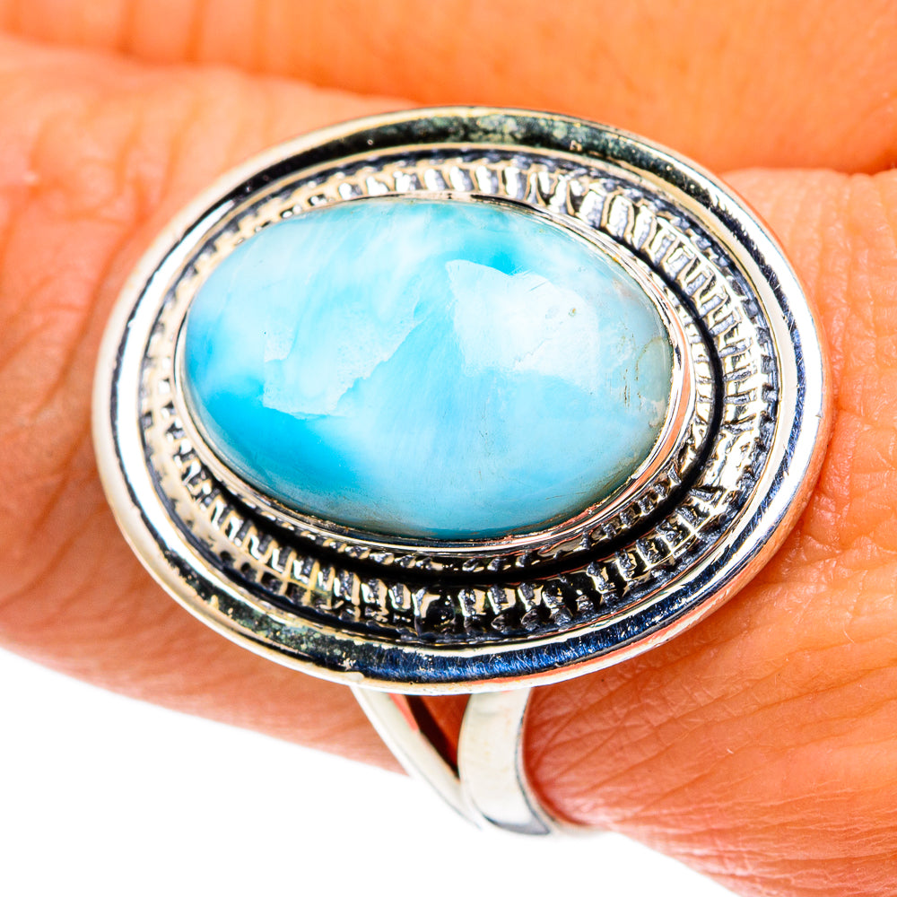 Larimar Rings handcrafted by Ana Silver Co - RING81947