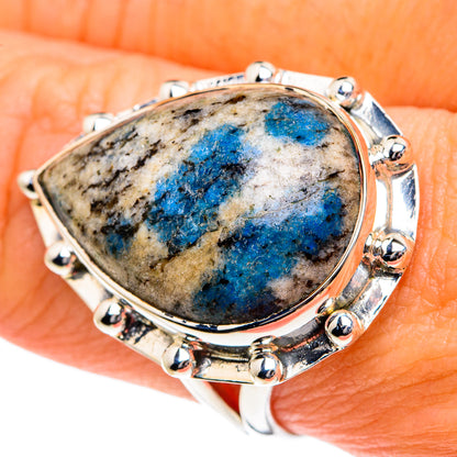 K2 Blue Azurite Rings handcrafted by Ana Silver Co - RING81951