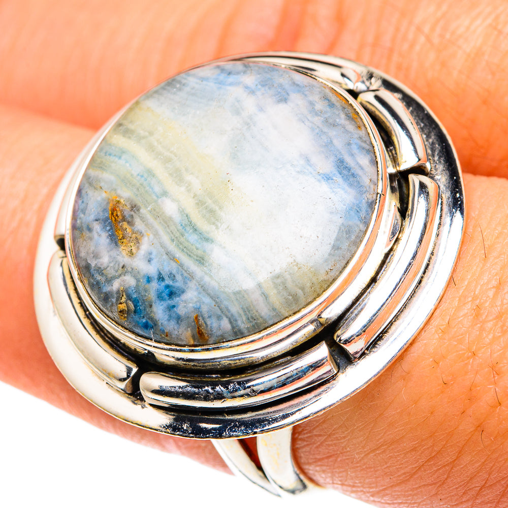 Blue Scheelite Rings handcrafted by Ana Silver Co - RING81985