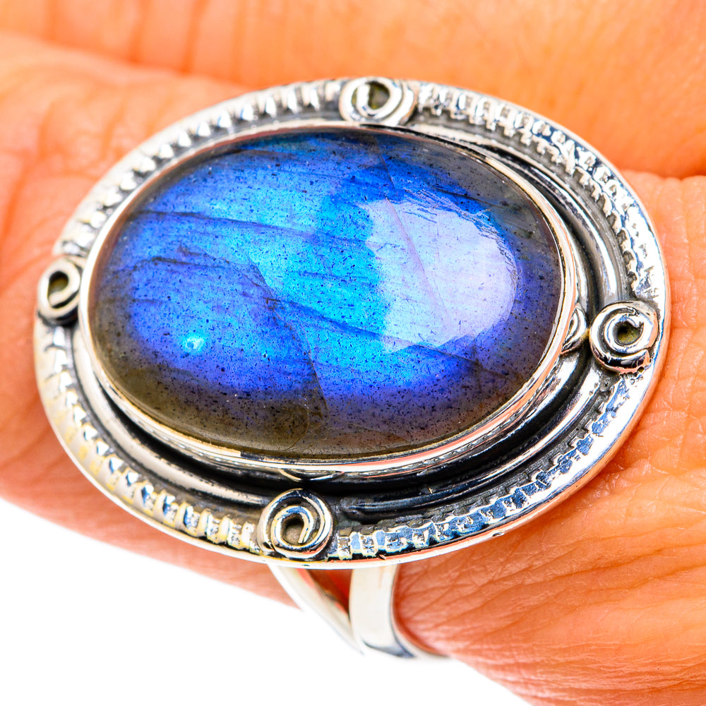 Labradorite Rings handcrafted by Ana Silver Co - RING81990